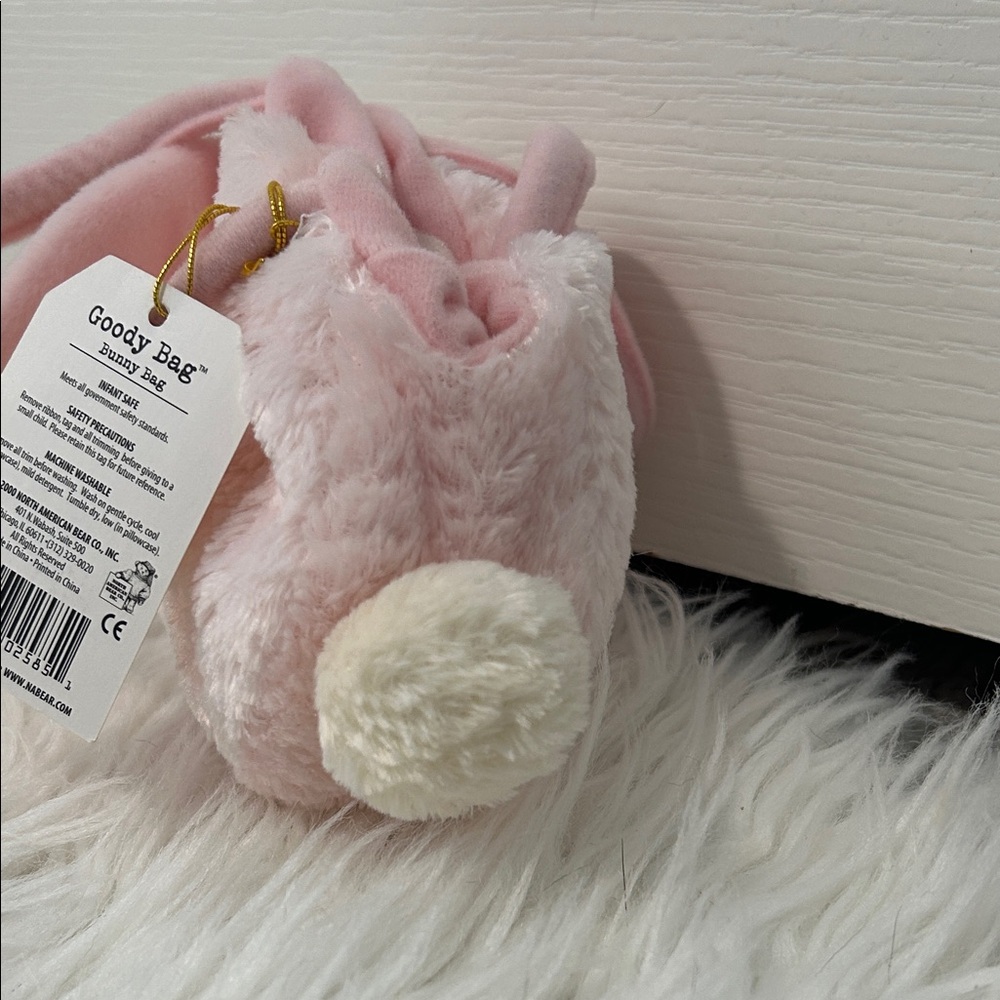 NORTH AMERICAN BEAR CO. Pink Plush Bunny Bag - Picture 3 of 7